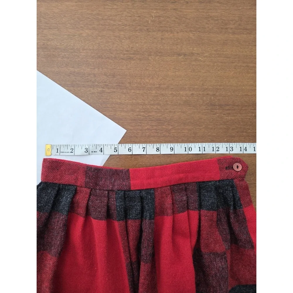 Vtg The Us Clothing Co Wool Blend Tartan Plaid Pleated Skirt Women's‎ 11/12